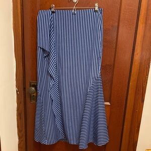 Banana Republic Asymmetrical Blue Striped Skirt